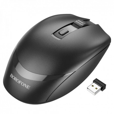 Беспроводная мышь Borofone BG7 2.4G, 1600 DPI, эргономичная, черная