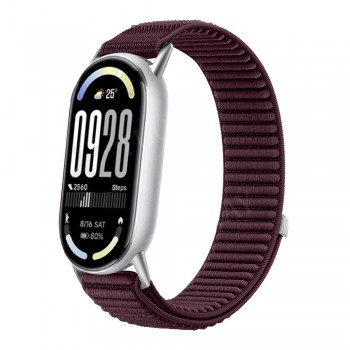 Ремінець нейлоновий Loop для Xiaomi Mi Band 8 9 10 з регулюванням, колір Plum