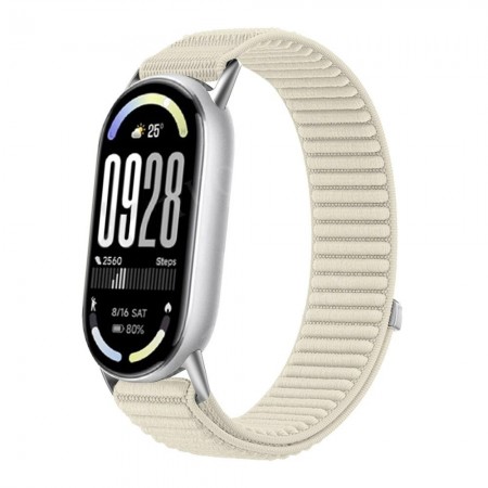 Ремінець нейлоновий no brand для Xiaomi Mi Band 8/9/10 Starlight, регульований, бежевий