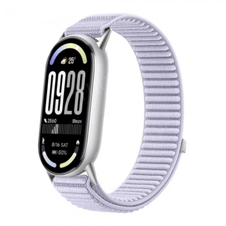Ремінець нейлоновий для Xiaomi Mi Band 8 9 10 лаванда, м'який, регульований