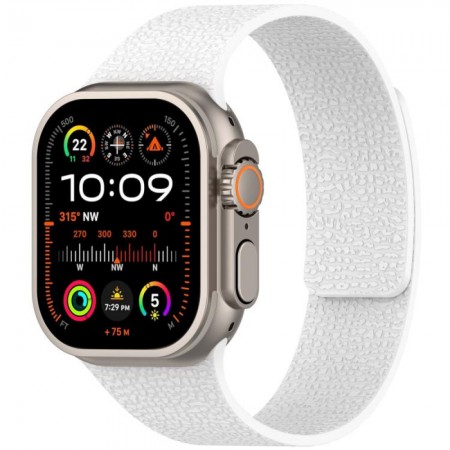 Ремінець силіконовий Magic для Apple Watch 42/44/45/49 мм білий, м'який і міцний