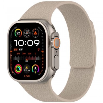 Силіконовий ремінець Magic Silicon для Apple Watch 42/44/45/49 мм бежевий