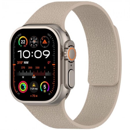 Силіконовий ремінець Magic Silicon для Apple Watch 42/44/45/49 мм бежевий