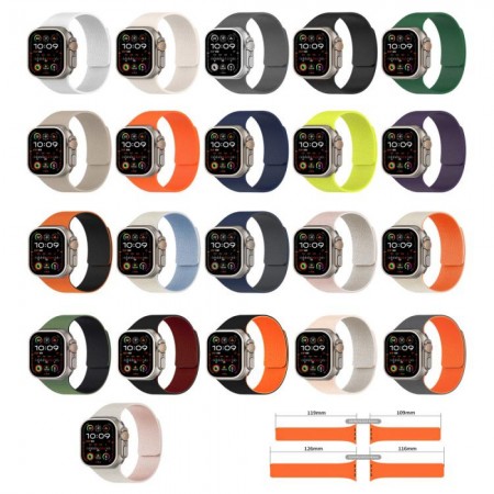 Ремешок no brand Magic Silicon для Apple Watch 42/44/45/49 мм синий силиконовый