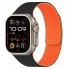 Силіконовий ремінець Magic для Apple Watch 42/44/45/49 мм чорний-оранжевий
