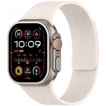 Ремінець силіконовий для Apple Watch 38/40/41 мм Magic Silicon Starlight, м'який, текстурований