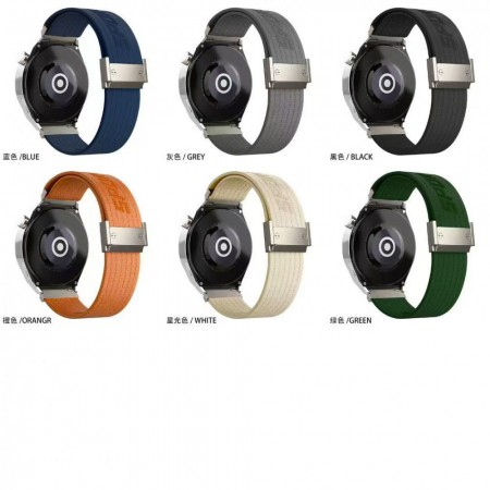 Ремешок для часов no brand Nylon Metal Lock универсальный 22 мм серый