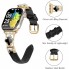 Ремінець для годинника Leaf Clover Apple Watch 38/40/41 мм шкіряний чорний-золотий