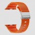 Ремешок силиконовый Ribbed для Apple Watch 42/44/45/49 мм оранжевый, спортивный