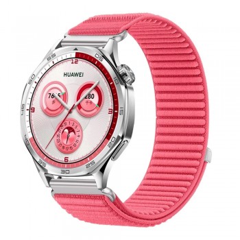 Ремешок no brand Mounting Nylon Strap универсальный 18 мм розовый нейлоновый