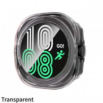 Чехол с защитным стеклом для часов PC Glass Watch 7 47 мм прозрачный титановый