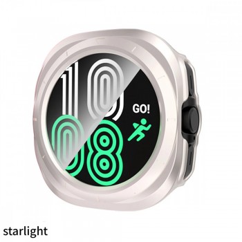 Чехол с защитным стеклом для часов PC Glass Watch 7 47 мм Starlight, полный обхват