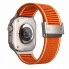 Ремешок для часов Nylon Metal Lock для Apple Watch 42/44/45/49 мм оранжевый нейлон
