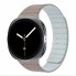 Ремешок силиконовый Magic Silicon для Watch 8 хаки-светло-голубой, магнитный