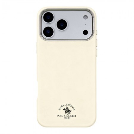 Чехол Polo Simon Leather Case MagSafe для iPhone 17 Pro бежевый кожаный