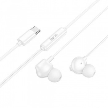 Навушники Hoco M117 з мікрофоном USB Type-C білі