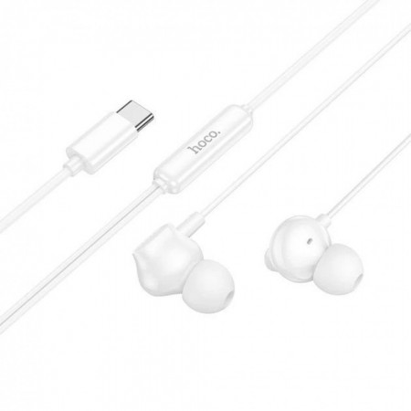 Навушники Hoco M117 з мікрофоном USB Type-C білі