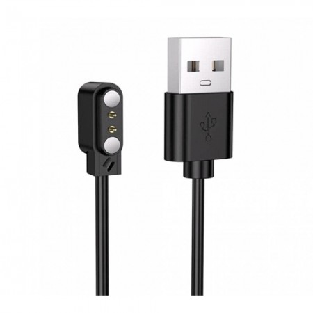 Кабель заряджання Hoco Y39 магнітний USB для смарт-годинників чорний