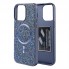Чехол Swarovski Diamond Series для iPhone 17 Pro с MagSafe, синий, блестящий