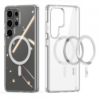 Чехол MagSafe Clin Mag для Samsung S26 Ultra прозрачный силикон магнитный