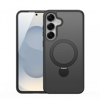 Чохол Yind Case Samsung A27 чорний з кільцем-тримачем, захист камери