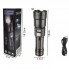 Фонарь ручной YJ-36 светодиодный, USB-зарядка, цифровой дисплей, Power Bank