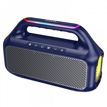 Портативная Bluetooth колонка Hoco HC47 30Вт, подсветка, синяя