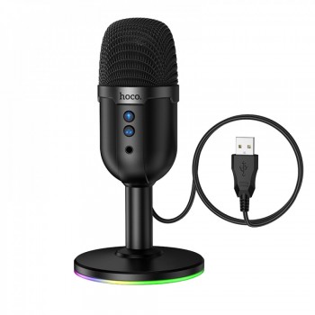 Микрофон Hoco L25 USB, настольный, с подсветкой