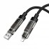 Кабель 3 в 1 Hoco U151 USB/Type-C/Lightning 2A 1.2м плетёный, цинковый сплав