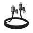 Кабель 3 в 1 Hoco U151 USB/Type-C/Lightning 2A 1.2м плетёный, цинковый сплав
