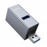 USB-хаб Hoco HB54 3 порта USB A алюминиевый корпус, USB 3.0, USB 2.0