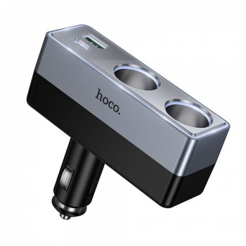 Розгалужувач прикурювача Hoco Z65B 2 гнізда 2 USB 30Вт швидка зарядка