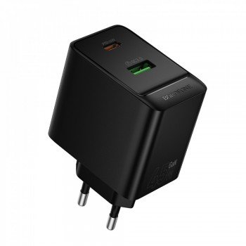 Сетевое зарядное устройство Borofone BAS16A 45W PD QC3.0 два порта USB-C/USB-A