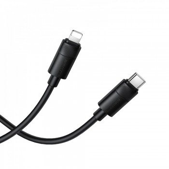 Кабель Borofone BX123 USB-C to Lightning 30W 1м черный