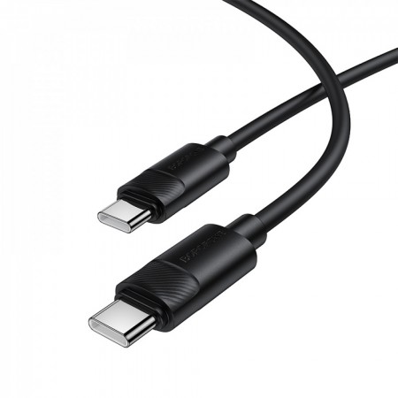 Кабель USB Type-C Borofone BX123 60Вт 1м чорний для зарядки та передачі даних