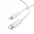 Кабель USB-C Borofone BX123 60W 1м білий для заряджання та передачі даних