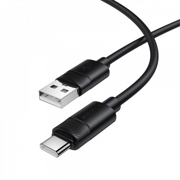 Кабель USB-C Borofone BX123 3A 1м чорний для зарядки та передачі даних