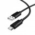 Кабель USB-C Borofone BX123 3A 1м чорний для зарядки та передачі даних