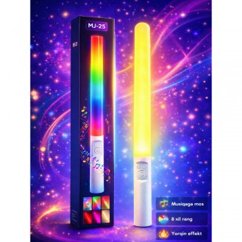 Світлодіодна ручна відеолампа MJ-25 RGB 60 см 25 Вт з пультом