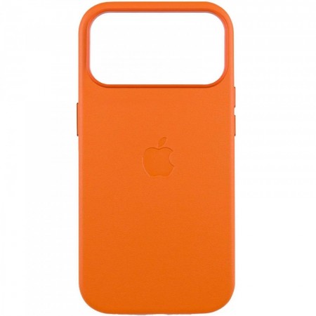 Чехол кожаный с MagSafe для iPhone 17 Pro Max оранжевый защита