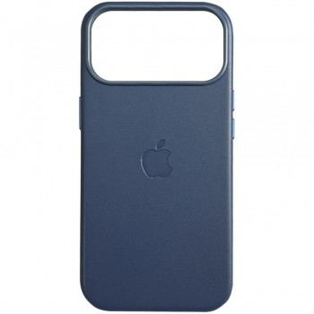 Чехол кожаный no brand для iPhone 17 Pro Max MagSafe синий