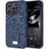 Чехол Bling World Rock Case для iPhone 17, синий, MagSafe, стразы