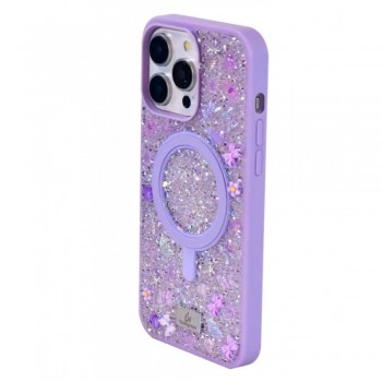 Чехол Bling World Bobi для iPhone 16 Pro с MagSafe, блестящий, светло-фиолетовый