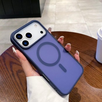 Чохол Smoky Case MagSafe для iPhone 14 Pro матовий синій з магнітом