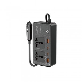 Автомобільний інвертор Earldom ET-LT01 200W 2 розетки 3 USB-порти