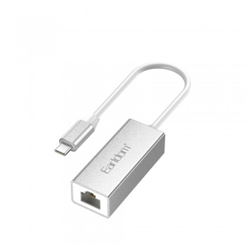 Адаптер USB-C Earldom ET-NW5C для RJ45 Ethernet, алюминиевый корпус