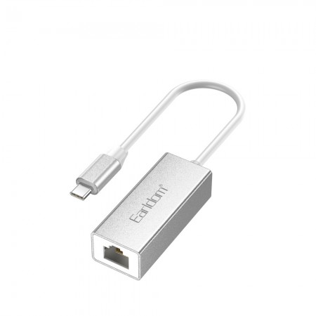 Адаптер USB-C Earldom ET-NW5C для RJ45 Ethernet, алюмінієвий корпус