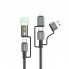 Кабель 6 в 1 Earldom EC-IC03 USB/Type-C/Lightning 60Вт 1.2м з LED-підсвіткою