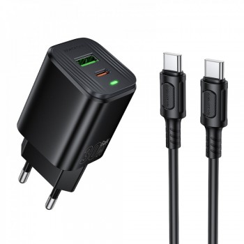Сетевое зарядное устройство Borofone BAS85A 30W PD QC3.0 с кабелем Type-C 1м