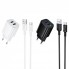 Мережевий зарядний пристрій Borofone BAS81A 2.1A 2USB з кабелем USB-C 1м чорний